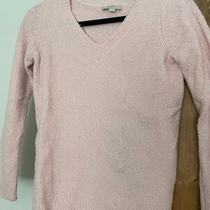 LOFT Soft Pink V-Neck Sweater - XXSP